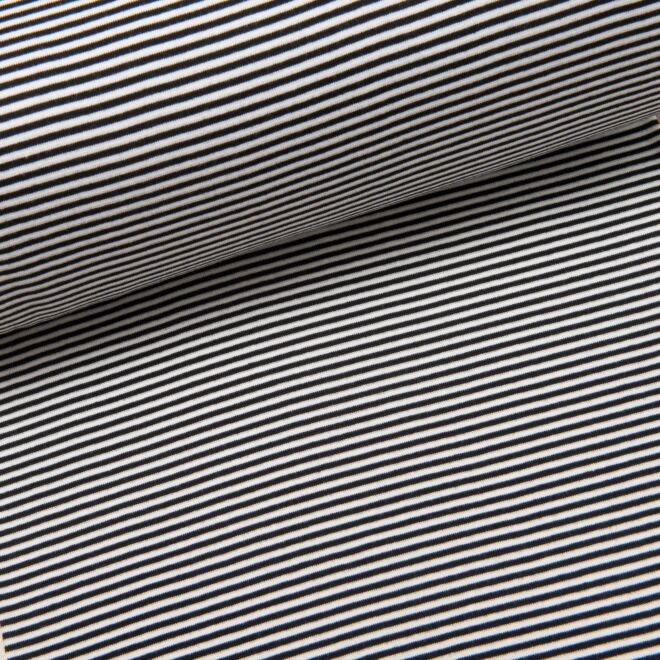 Ringelbündchen "Basic" schwarz/weiß