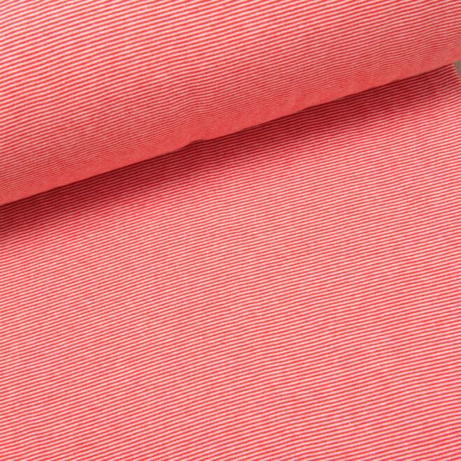 Ringelbündchen "Small Basic" rot/weiß