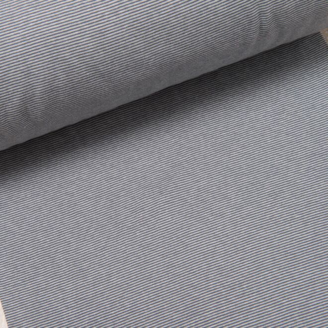 Ringelbündchen "Small Basic" hellgrau/dunkelgrau