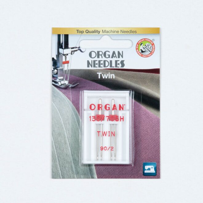 Organ Needles Twin 90/2,0 mm Doppelnadel 130/705 2 Stück 
