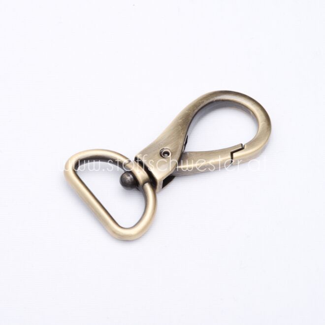 25mm Karabiner "Premium" altmessing 