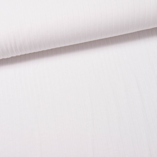 Breitripp-Viskosejersey weiß