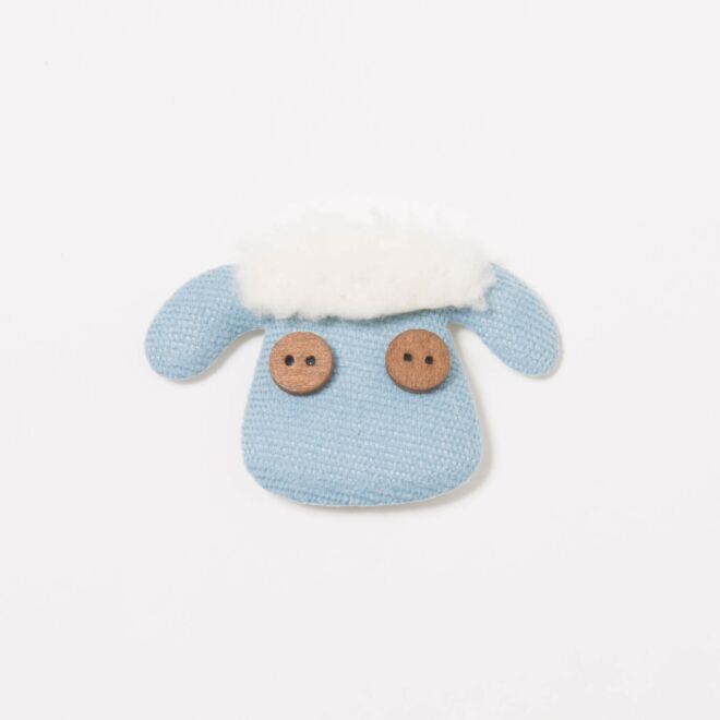 Kuschelschaf Aufnäher hellblau