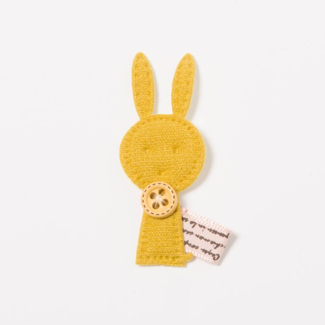 Knopfhase Aufnäher gelb