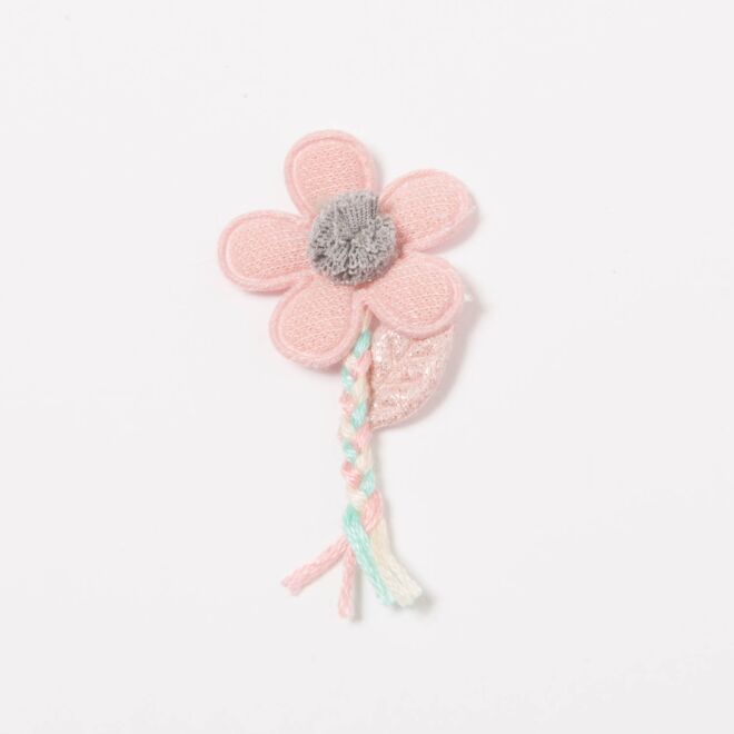 Blume Aufnäher rosa