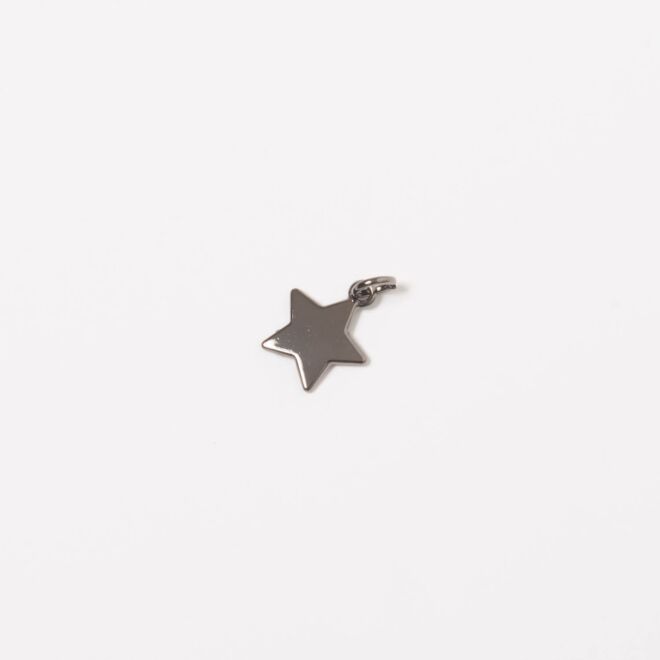 1,5cm Stern Anhänger gunmetal