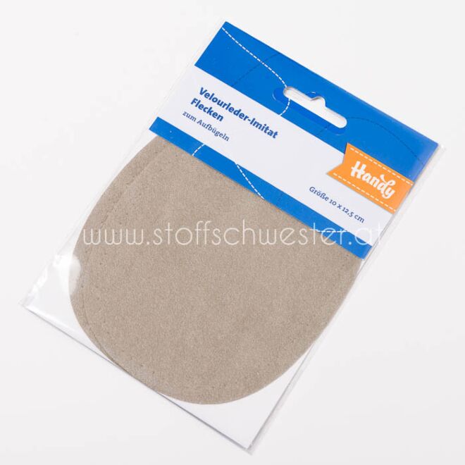 Stoffschwester Flicken Velourleder-Imitat beige