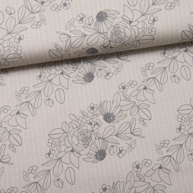 Geo Florals - Wild and Wonderful taupe