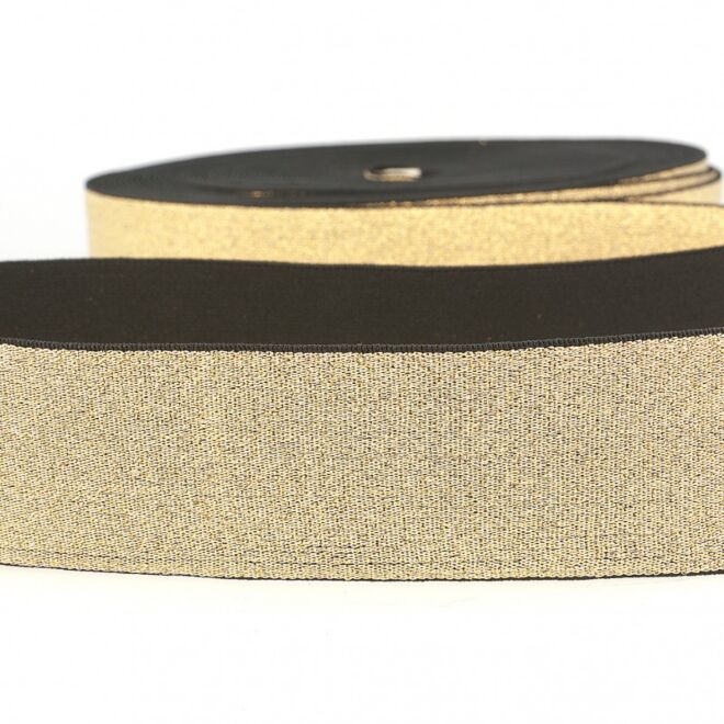 40mm Glitzergummiband warmgold