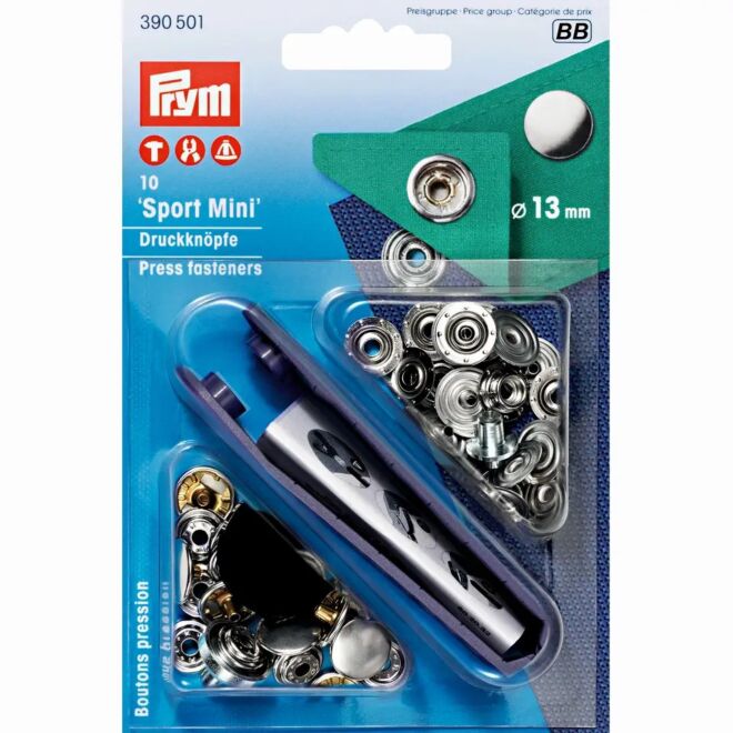 Prym Druckknopf "Sport Mini" silber, 13mm