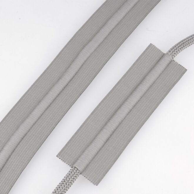 38mm Bund-Gummi mit Kordelzug hellgrau
