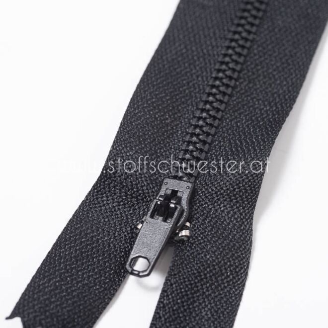 Hosenzipp, 4mm, schwarz, unteilbar