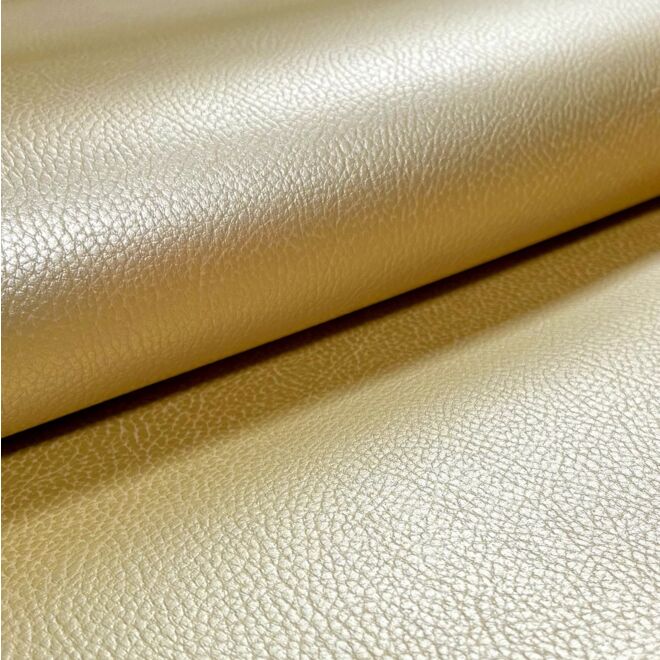 Kunstleder Metallic gold