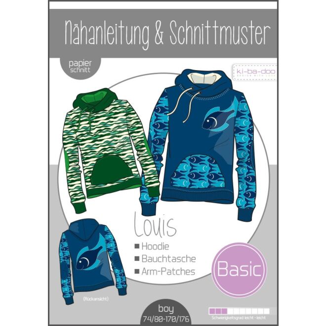 Papierschnittmuster "Kinder Hoodie Louis"