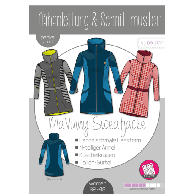 Papierschnittmuster "Sweatjacke MaVinny Damen"
