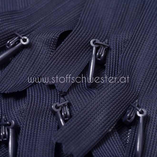 18cm Nahtverdeckter Reißverschluss navy