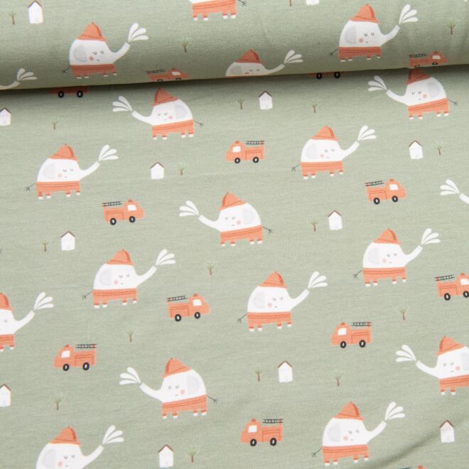 Elefantenfeuerwehr Jersey grün