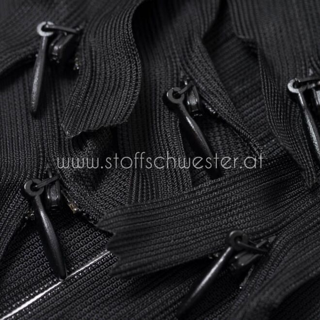 50cm Nahtverdeckter Reißverschluss schwarz