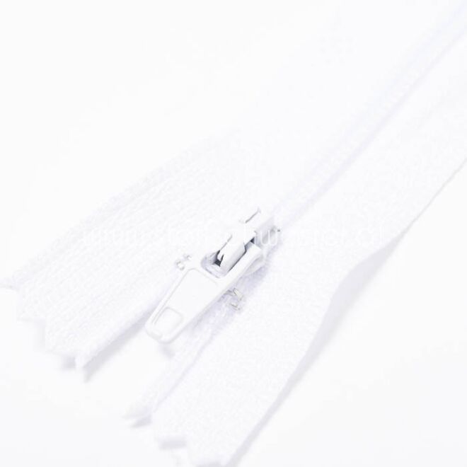 Hosenzipp, 4mm, weiß, unteilbar