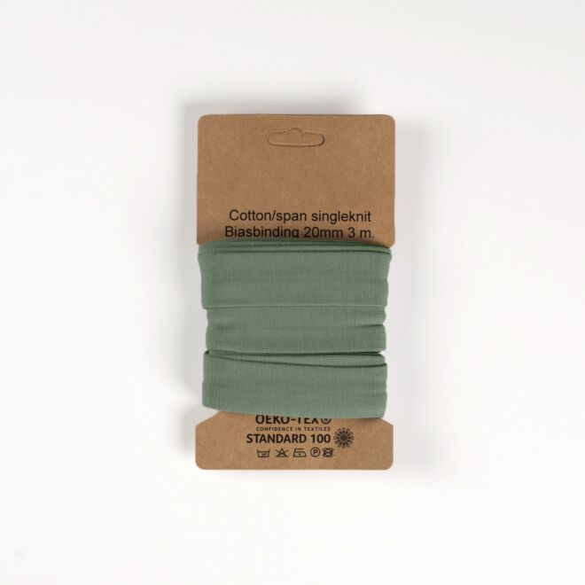 3m Jersey-Schrägband "Emilia" altgrün