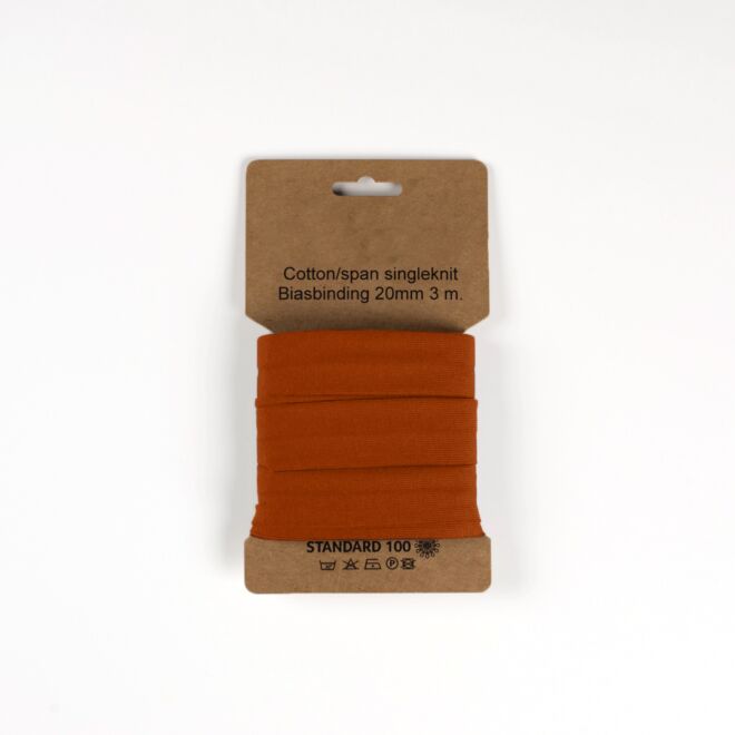 3m Jersey-Schrägband "Emilia" cognac