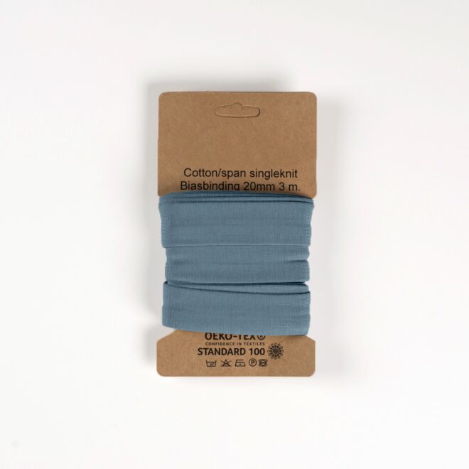 3m Jersey-Schrägband "Emilia" rauchblau