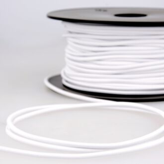 3mm Rundgummi weiß (aus Kunstseide)