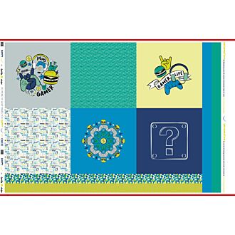 *SALE* Canvas-Panel Gamerlife für Kissen (ca. 95cm)