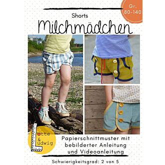 Papierschnittmuster Milchmädchen Gr. 80 - 140