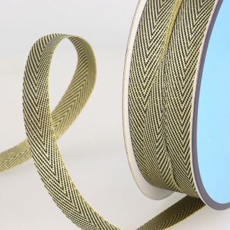 14mm Lurex-Köperband schwarz/gold