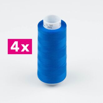 Amann-Mettler Trojalock Overlockgarn No. 120, 4x 2500m/gleiche Farbe - Farbe capriblau