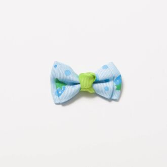 Grosgrain-Schleife Multi II 4cm Erdbeeren blau-grün