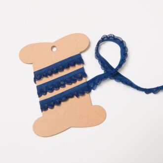 12mm Spitzenband elastisch navy