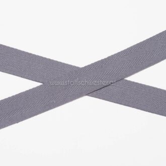 20mm Baumwollköperband dunkelgrau
