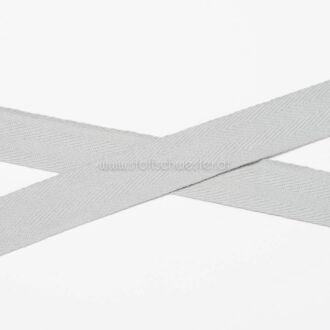 20mm Baumwollköperband hellgrau