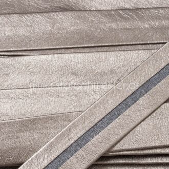 25mm Metallic-Schrägband silber