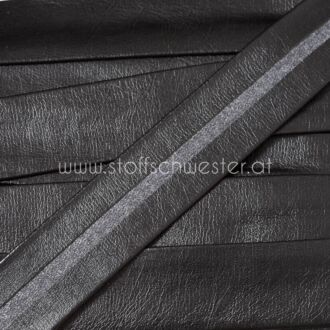 25mm Metallic-Schrägband schwarz