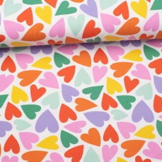 Big Happy Hearts Jersey bunt/wollweiß