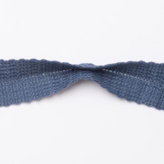 28mm Woll-Einfasstresse jeansblau