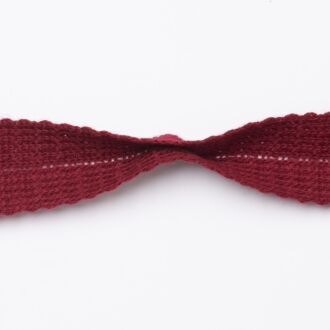 28mm Woll-Einfasstresse weinrot