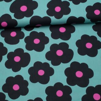 Webware Big Flowers sea blue - Nerida Hansen