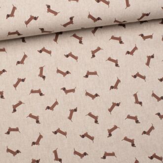 Canvas Little Dackel natur