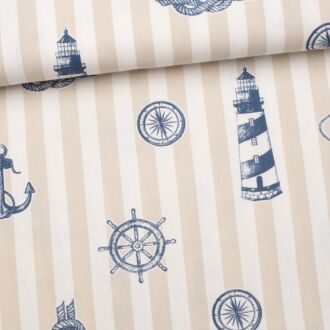 Canvas Lighthouse Stripes beige