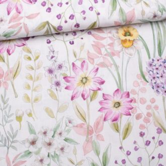 Baumwollwebware Daffodil Spring natur 