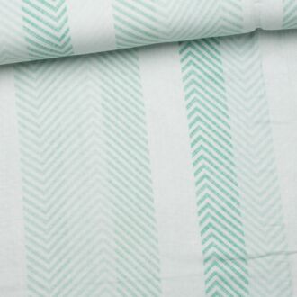 Double Gauze Musselin – Chevron-Muster grün