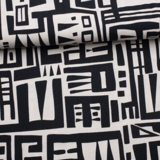 Funky Ethno Jersey ecru/schwarz