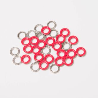 BabySnap Ösen mit Scheiben 11mm rot