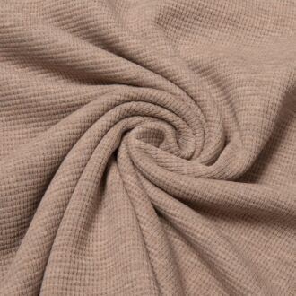 Waffel-Strickjersey beige-meliert