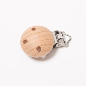 Holz-Schnuller-Clip rund