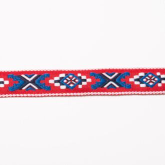20mm Webband Ethno-Muster rot